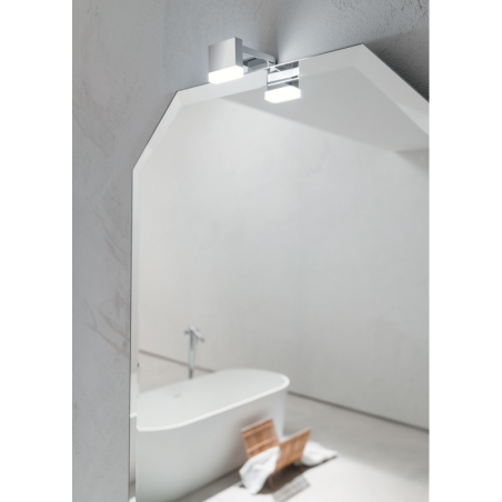 Meuble de salle de bain simple vasque de style contemporain design laqué bleu mat avec miroir et colonne compx BD014