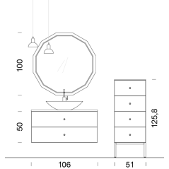 Meuble de salle de bain simple vasque de style contemporain design laqué rose mat avec miroir et colonne comp BD018