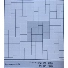 Carrelage imitation travertin opus gris nuancé mat 45.3x75.8cm, 45.3x45.3cm, 60.5x30cm, 30x30cm edimsénanque argent.