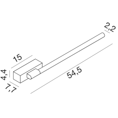 Eclairage de miroir de salle de bain contemporain applique tiges règlables à fixer au mur comp wond F014