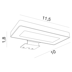 Eclairage de miroir de salle de bain contemporain lampe fixée sur miroir compx july 5924