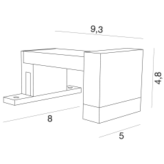 Eclairage de miroir de salle de bain contemporain lampe fixée sur miroir comp point F001