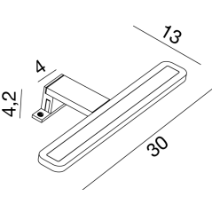 Eclairage de miroir de salle de bain contemporain lampe fixée sur miroir comp tau30 F038