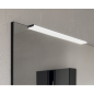 Profil lumineux de miroir de salle de bain, noir mat fixée sur miroir 60,70,85,95,105,120,140cm compx gae