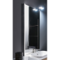 Profil lumineux de miroir de salle de bain, noir mat fixée sur miroir 60,70,85,95,105,120,140cm compx gae