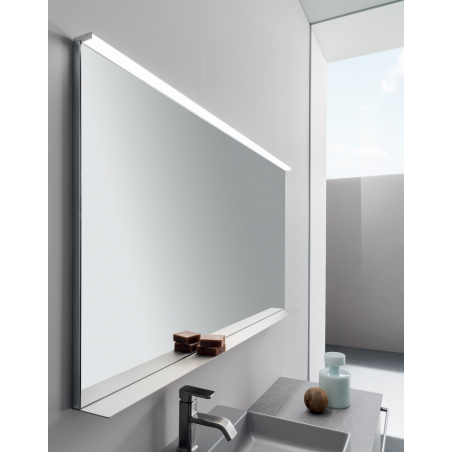 Profil lumineux de miroir de salle de bain, chromé fixé sur miroir 60,70,85,95,105,120,140cm comp gae