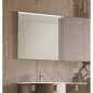 Miroir lumineux salle de bain, moderne, rectangulaire, blanc brillant, vertical, hauteur 111.8cm avec spot hallogène compx wap