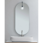 Miroir salle de bain, ovale 45x105cm épaisseur 3mm sans éclairage, compx sigma 4066