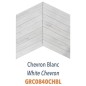 Carrelage imitation bois blanc point de hongrie 8x40cm epaisseur 9mm Dif chevron blanc