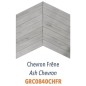 Carrelage imitation bois gris clair point de hongrie 8x40cm epaisseur 9mm Dif chevron frêne