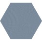Carrelage décor hexagonal fond bleu satiné décor brillant 25x22cm Dif gaudi indigo