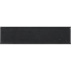 Carrelage imitation zellige noir brillant pour le mur 7.5x30cm apemud grafite