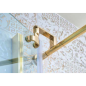 Cabine de douche montant doré, en verre trempé anticalcaire, sérigraphiée, hauteur 209-224cm décor megx imperium1.0 B1X