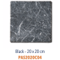 Carreau marbre noir 10x10cm, 15x15cm, 20x20cm épaisseur 10mm dif