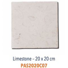 Carreau marbre ivoire limestone 10x10cm, 15x15cm, 20x20cm épaisseur 10mm dif