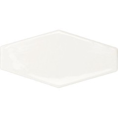 Carrelage imitation zellige blanc brillant mural: hexagone 10x20cm, 7.5x15cm, 7.5x30cm apevintage white