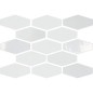 Carrelage hexagonal dénuancé blanc brillant 10x20cm pour le mur apegharlequin white mix