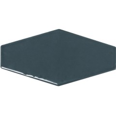 Carrelage hexagonal bleu foncé brillant dénuancé 10x20cm pour le mur apeharlequin navy mix