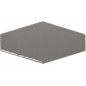 Carrelage hexagonal gris brillant dénuancé 10x20cm pour le mur apegharlequin grey mix