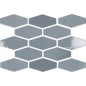 Carrelage hexagonal bleu clair brillant dénuancé 10x20cm pour le mur apegharlequin sky mix