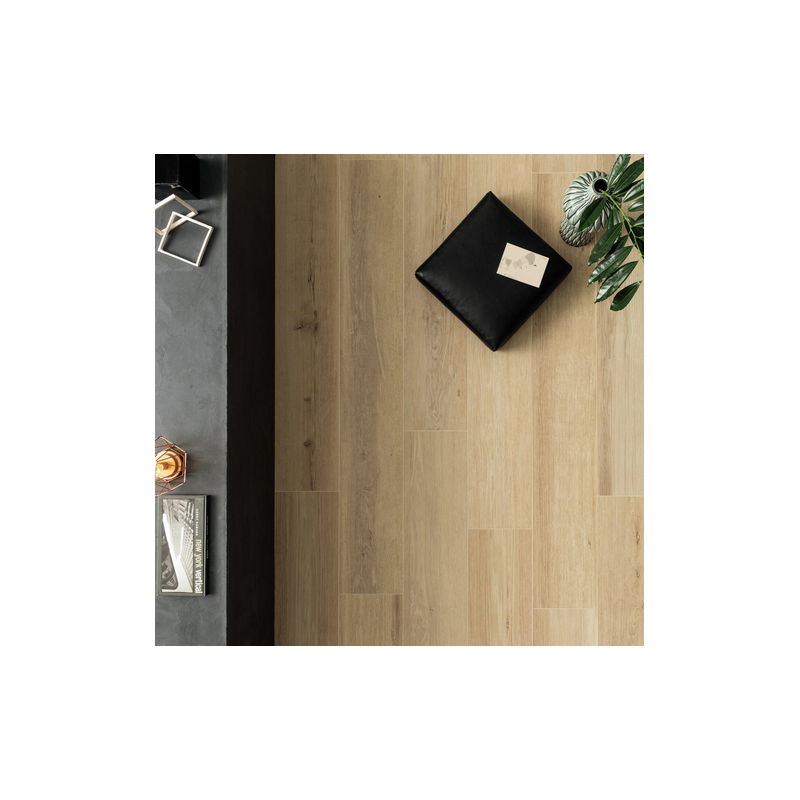 Carrelage imitation parquet contemporain, chaleureux 20x121cm rectifié,  edimnaturel clair