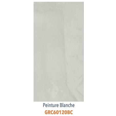 Carrelage imitation peinture blanche en grès cérame émaillé 60x120cm rectifié épaisseur 8.5mm diff