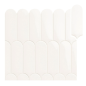 Carrelage crayon demi rond blanc brillant dénuancé pour le mur 7.2x19.5cm, natucfan mix white