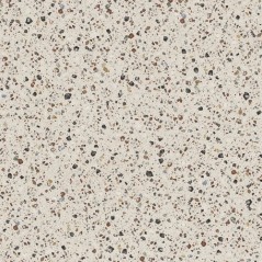 Carrelage imitation terrazzo terre cuite sur fond blanc rectifié 60x60cm et 120x120cm apecoccio mix