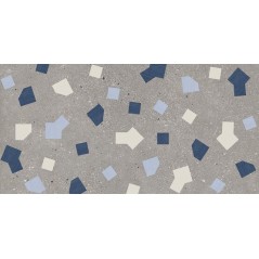 Carrelage décor imitation béton incrusté gris de bleu 60x120cm, ou 90x90cm rectifié, apeama ricetta cenere