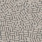 Mosaique rectangle mat beige en grès cérame pleine masse jointé gris clair sur trame 315x320mm M+saico plaster