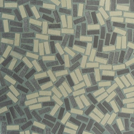 Mosaique rectangle taupe clair et foncé mat grès cérame pleine masse jointé gris foncé sur trame 315x320mm M+saico clay smoke