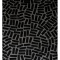 Mosaique rectangle noir mat sol et mur en grès cérame pleine masse jointé gris clair sur trame 315x320mm M+saico coal