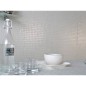 Emaux de verre blanc mat piscine mosaique salle de bain urban blanco 2.5x2.5cm mox