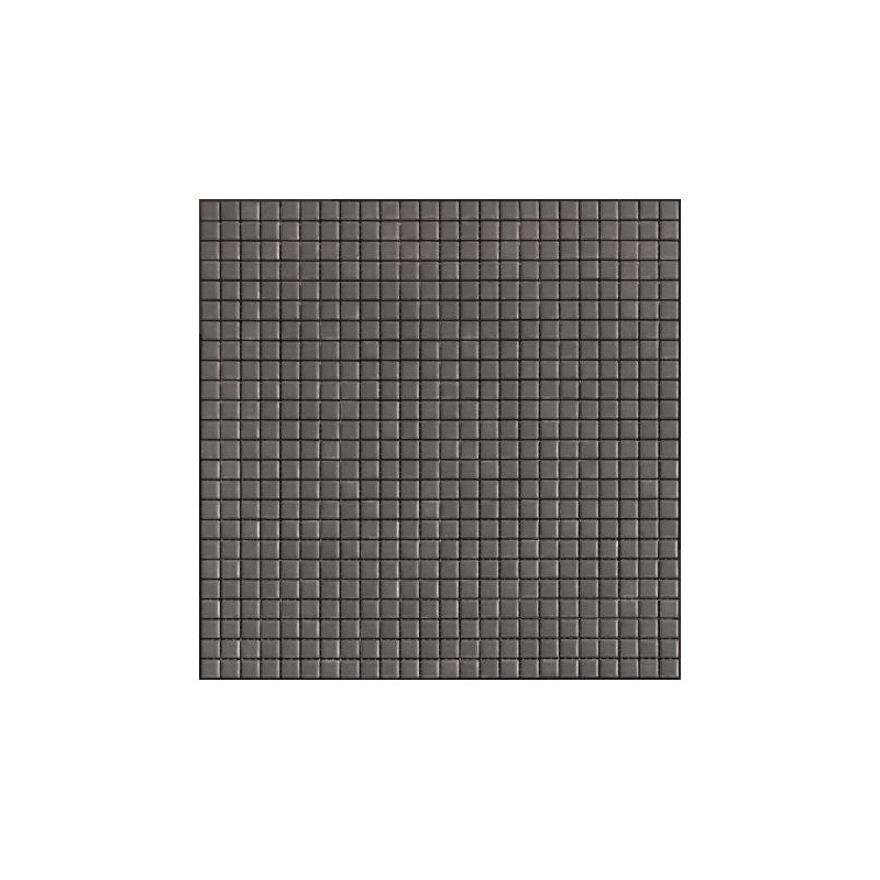 Mosaique 1.2x1.2cm, 5x10cm et 2.5x2.5cm mur et sol gris foncé mat apxseta fumo sur trame 30x30cm 4003