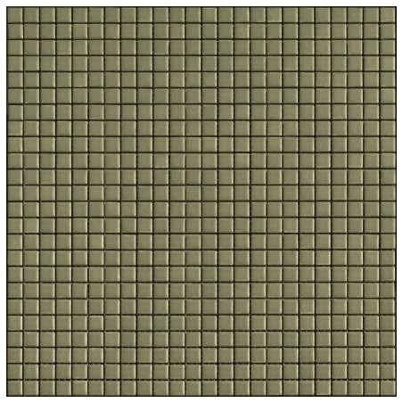 Mosaique sol et mur 1.2x1.2cm et2.5x2.5cm vert mat grès cérame émaillé apseta olive sur trame 30x30cm