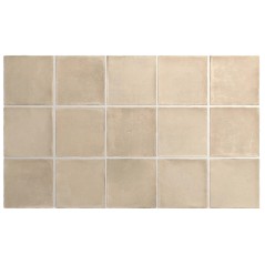 Carrelage imitation terre de sienne beige mat sol et mur 10x10x0.9cm et 6x24.6x0.9cm, equargile siena.