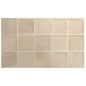 Carrelage imitation terre de sienne beige mat nuancé, sol et mur 10x10x0.9cm et 6x24.6x0.9cm, eqxargile siena.