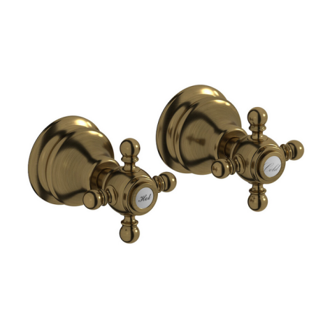Mélangeur 2 trous douche encastré art-déco, bouton métal: chromé, nickel, or brossé, or rose, or pâle, cuivre et bronze HR400