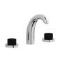 Mitigeur lavabo 3 trous design, bouton en marbre noir, chromé, nickel brossé, platine, or rose, or brossé IB BR390_2