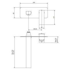 Robinet lavabo mural bec long design: chromé, noir mat, blanc mat, or, nickel brossé, or, or rose, or brossé RU207