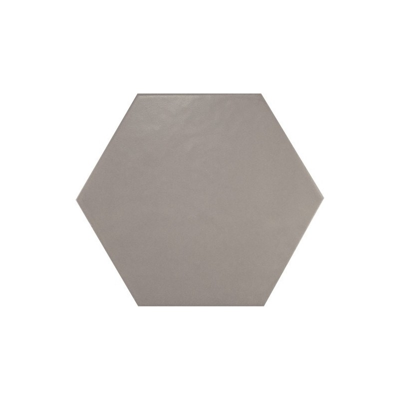 Carrelage hexagonal en grès cérame émaillé gris mat 11.4x13cm, natuc2DHEX gris