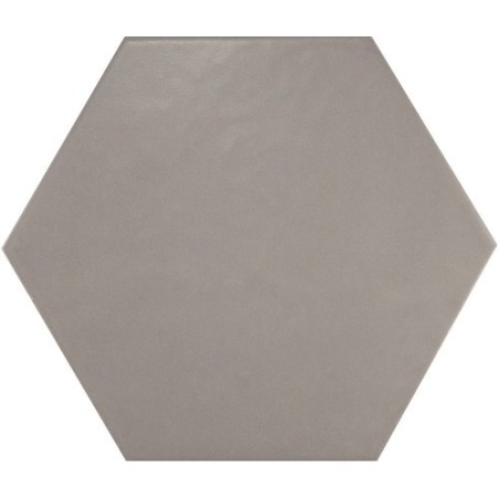 Carrelage hexagonal en grès cérame émaillé gris mat 11.4x13cm, nat2DHEXgris