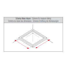 Paroi de douche fixe transparente anti-calcaire, profilé noir mat, hauteur 200cm largeur variable megzen sao