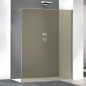 Paroi de douche fixe couleur bronze anti-calcaire, profilé aluminium satiné, hauteur 200cm largeur variable megxzen sao