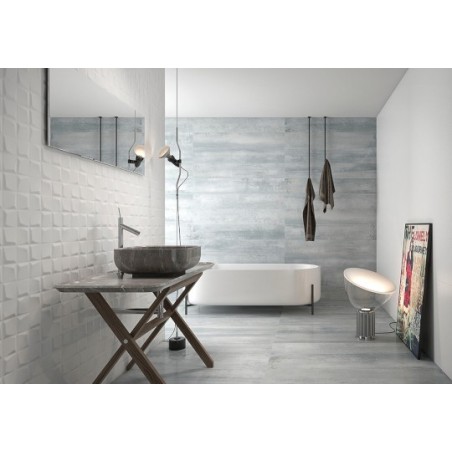 carrelage salle de bain moderne mural geodecorRVL1blanc brillant rectifié 30x90cm