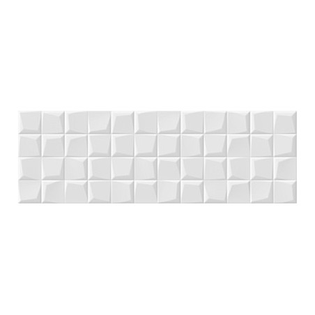 carrelage salle de bain moderne mural geoxdecor RVL1blanc mat rectifié 30x90cm