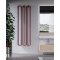 Sèche-serviette radiateur eau chaude design Antxtubone V vertical rose mat hauteur 150cm