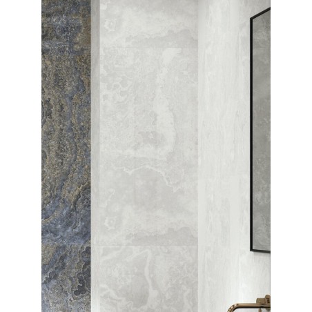 Carrelage effet agate marbre blanc brillant 90x90cm rectifié, 60x120cm rectifié, apeagate blanc