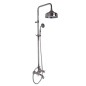 Mélangeur bain douche avec colonne art-déco, F5484/2 chromé, nickel brossé, or, or brossé, vieux cuivre, vieux bronze