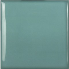 Carrelage bombé brillant vert d'eau dénuancé contemporain mur 12.4x12.4cm  et 7.5x30cm apebulge acqua